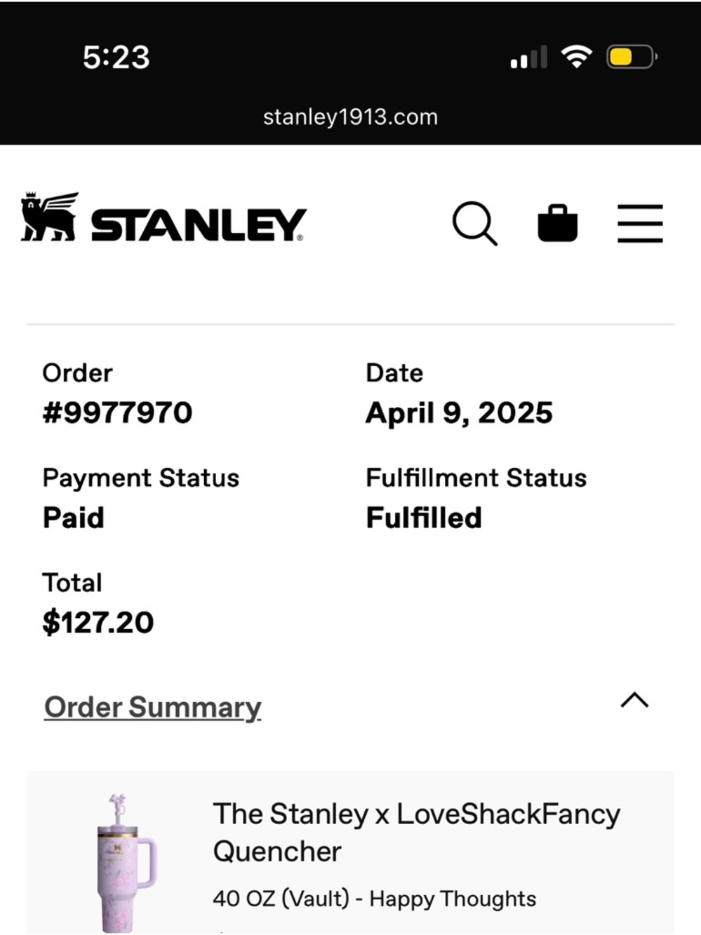 Stanley x Love Shack Fancy Happy Thoughts 40oz Quencher - Picture 15 of 15